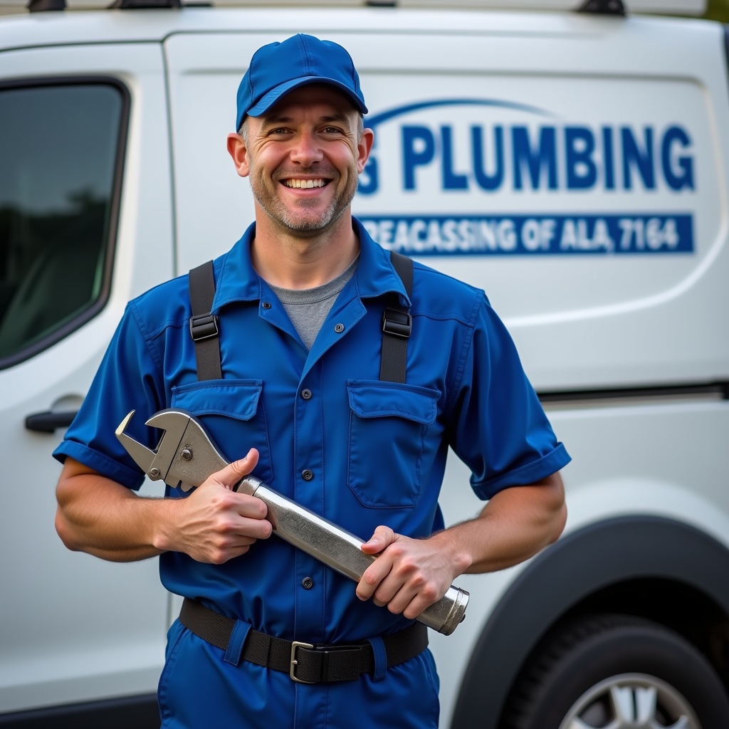 Confident, professional FlowRight plumber ready to help